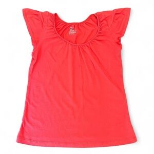 GAP Pink Flutter Sleeve Cotton Top